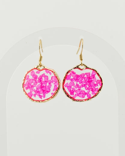 Frozen in Time: Resin Crushed Glass Unique Earrings