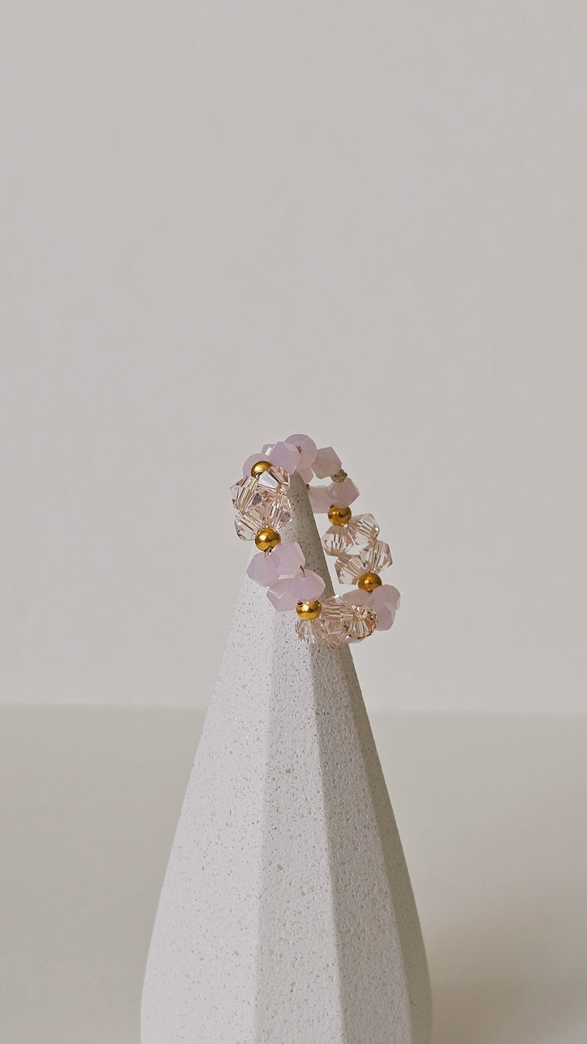 Iris Shimmer Ring | Hand - Wired Crystal Glass - The Eighth Hour Studio