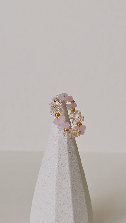 Iris Shimmer Ring | Hand - Wired Crystal Glass - The Eighth Hour Studio