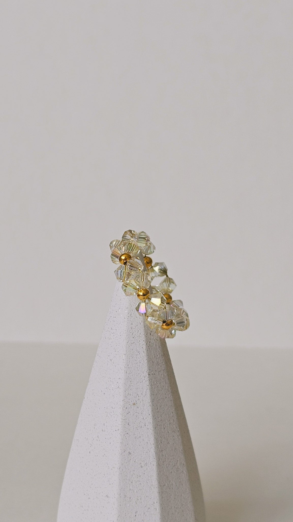 Iris Shimmer Ring | Hand - Wired Crystal Glass - The Eighth Hour Studio