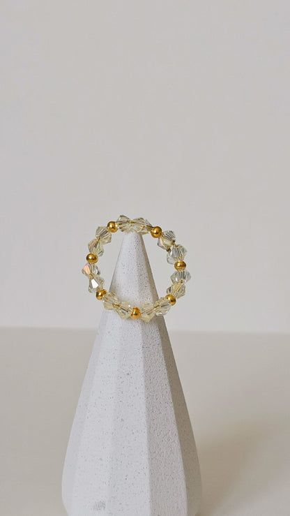 Iris Shimmer Ring | Hand - Wired Crystal Glass - The Eighth Hour Studio