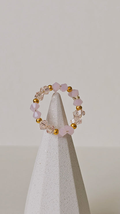 Iris Shimmer Ring | Hand - Wired Crystal Glass - The Eighth Hour Studio