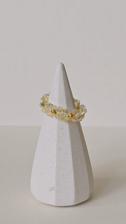 Iris Shimmer Ring | Hand - Wired Crystal Glass - The Eighth Hour Studio