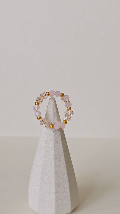 Iris Shimmer Ring | Hand - Wired Crystal Glass - The Eighth Hour Studio
