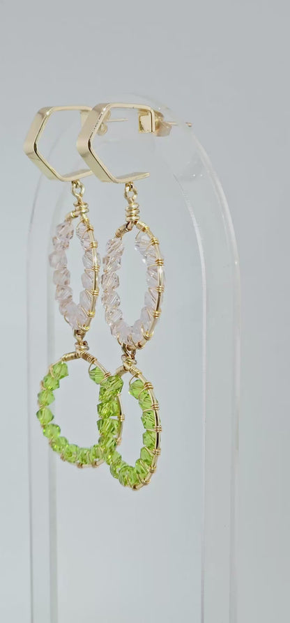 Double Royal Rounds: A One of a Kind Exquisite Glass Earrings