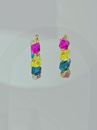 Bold Hoops: Chunky Retro Glass Hoops